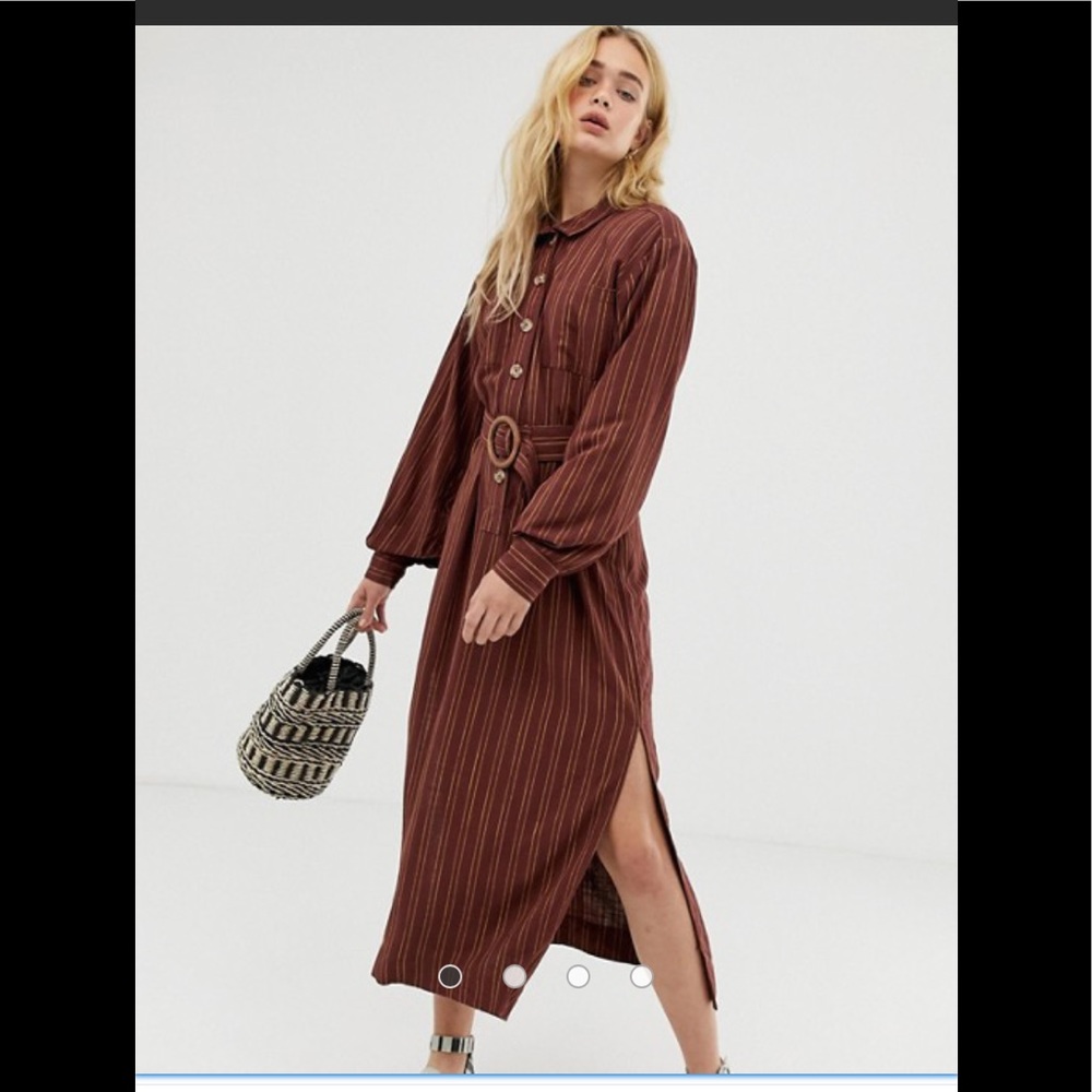 Free People Audrey stripe button-down dress Xs NWT